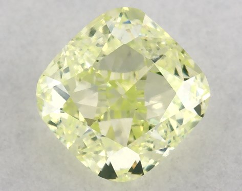 GIA 0.40 Carat Fancy Yellow Green-VS1 Cushion Modified Cut Diamond